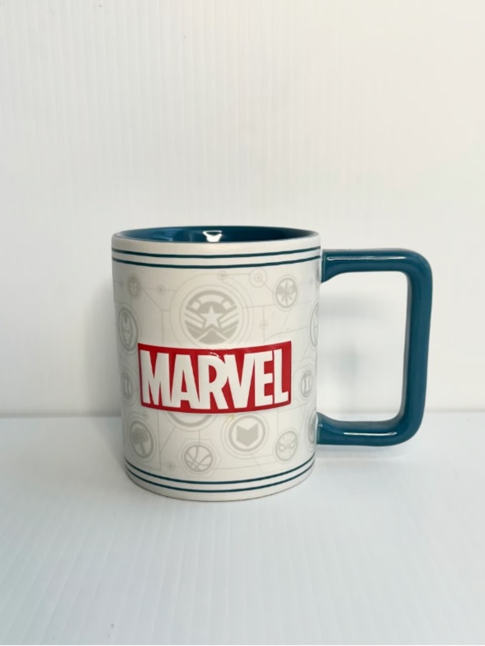Marvel White & Teal Logo Ceramic Coffee Mug